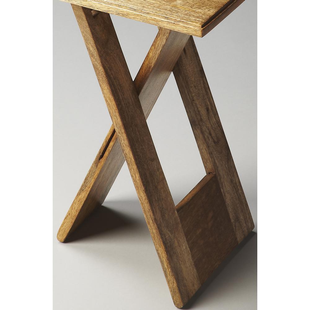 Hammond Folding Side Table, Natural. Picture 2