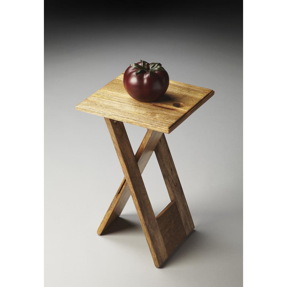 Hammond Folding Side Table, Natural. Picture 3