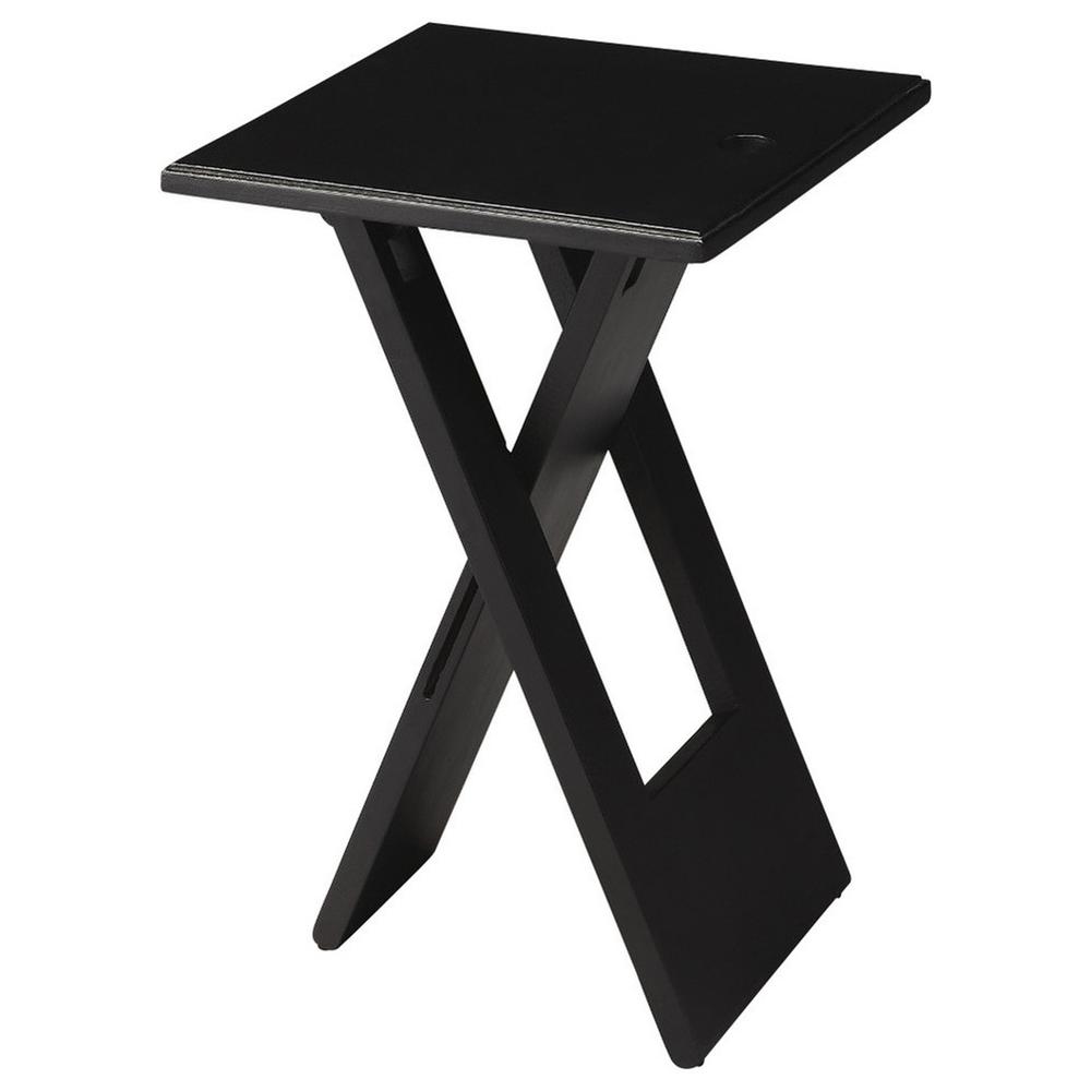 Hammond Folding Side Table, Black. Picture 1