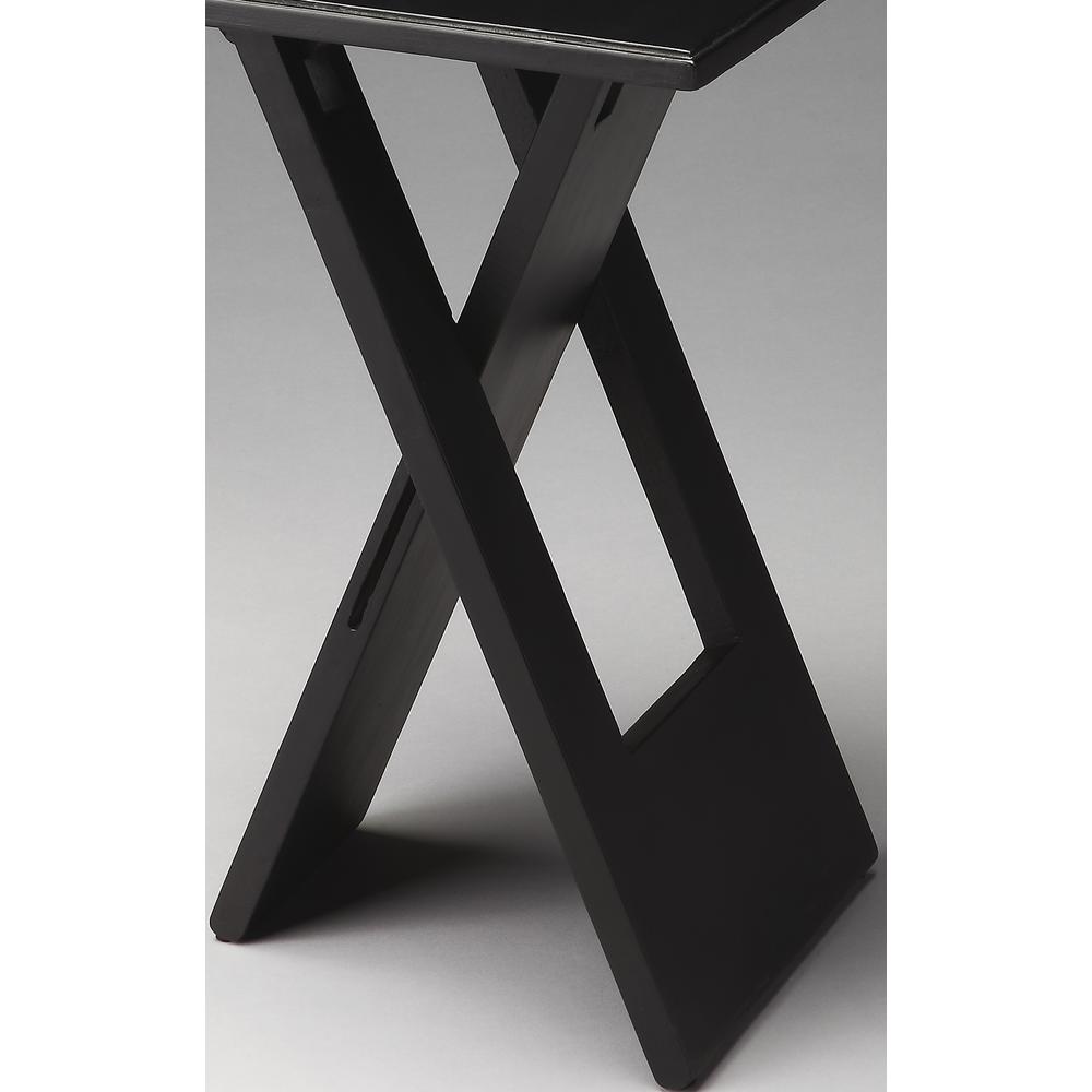 Hammond Folding Side Table, Black. Picture 2