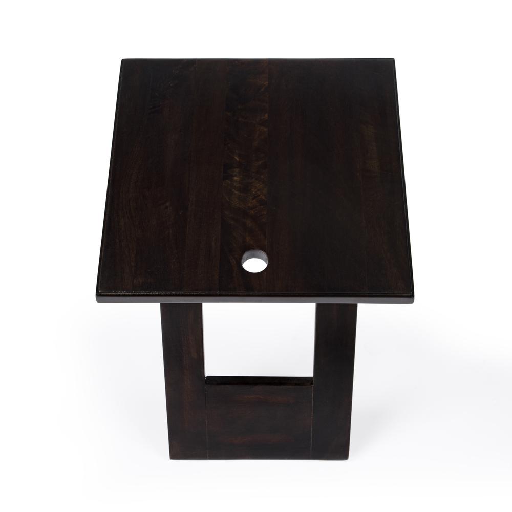 Hammond Folding Side Table, Dark Brown. Picture 4