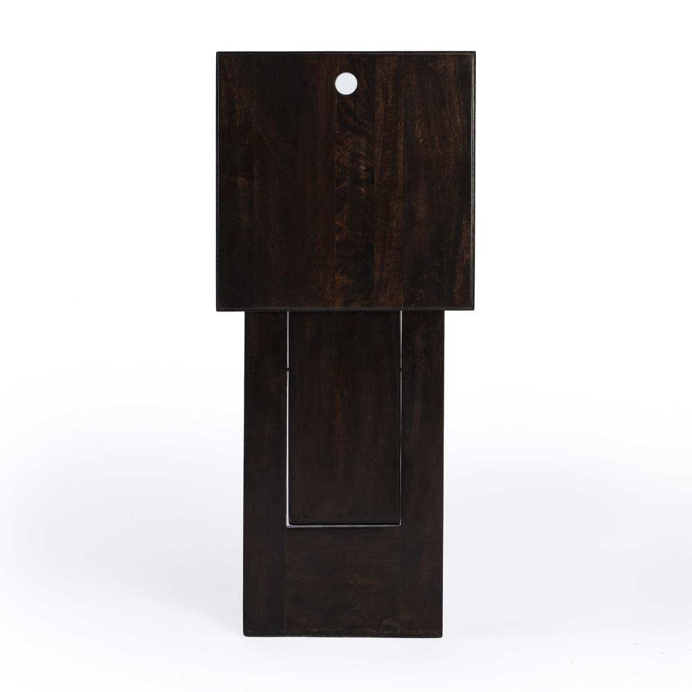 Hammond Folding Side Table, Dark Brown. Picture 5