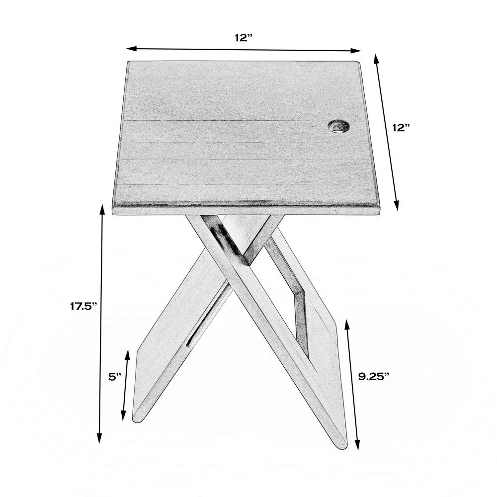 Hammond Folding Side Table, Dark Brown. Picture 7