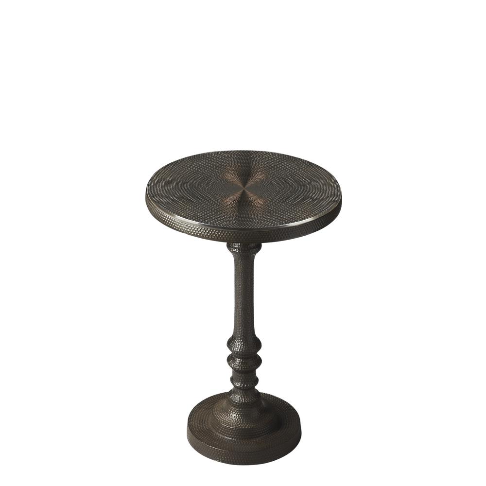 Tanya Metal Pedestal Side Table, Bronze. Picture 1