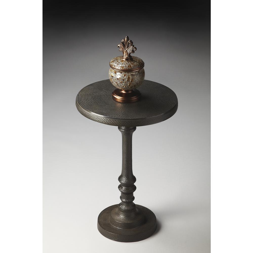 Tanya Metal Pedestal Side Table, Bronze. Picture 3