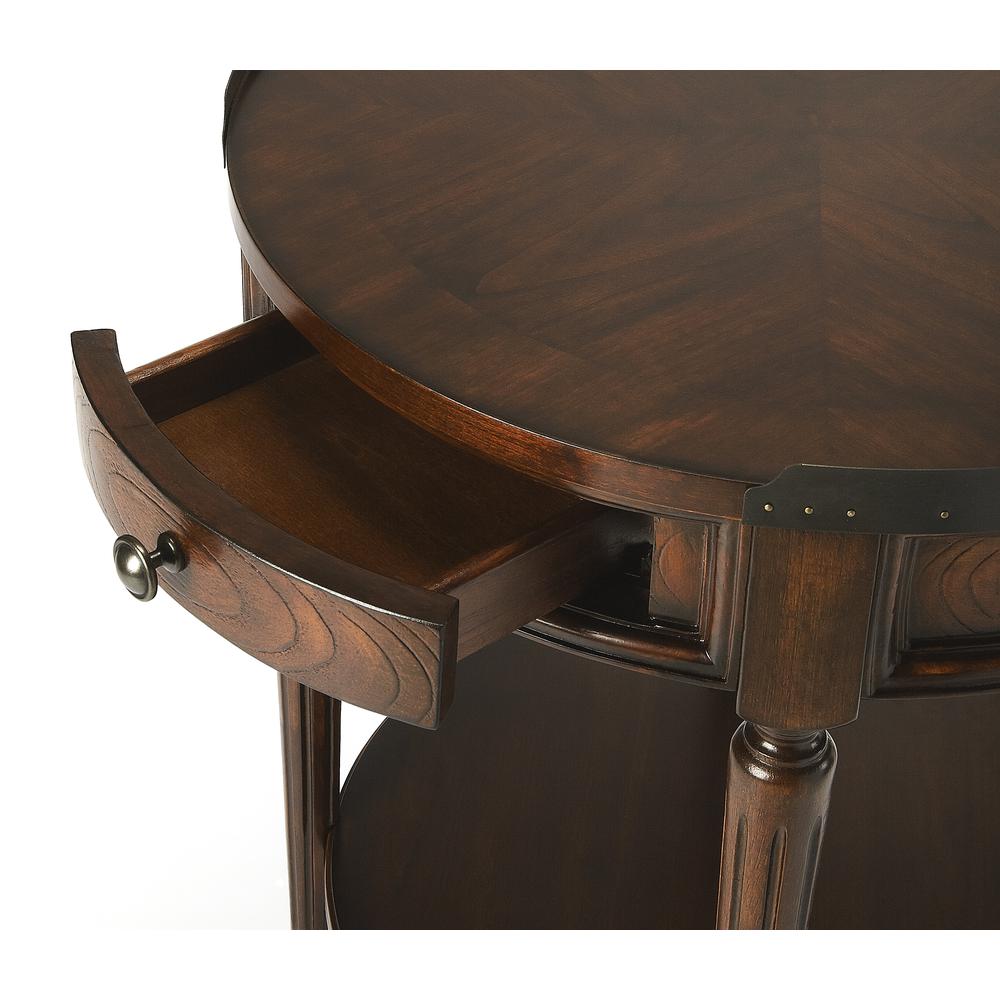 Sampson Side Table with Storage, Dark Brown. Picture 2
