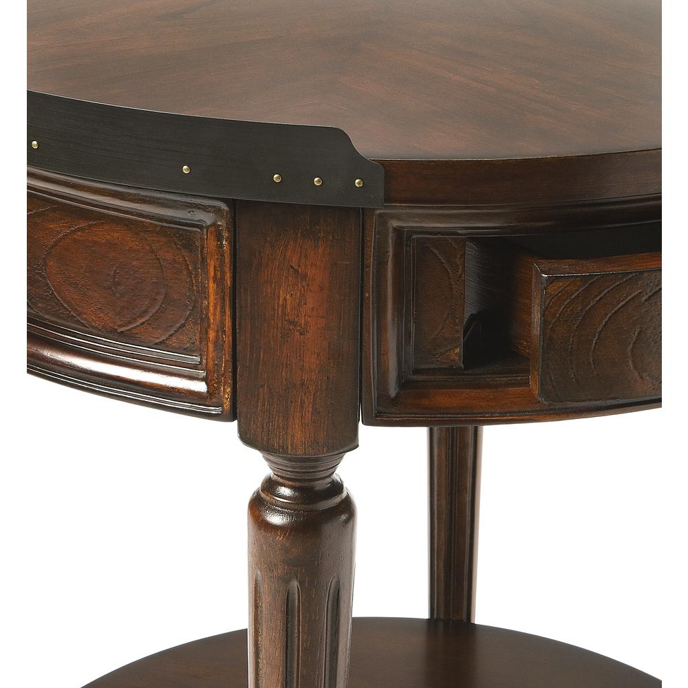 Sampson Side Table with Storage, Dark Brown. Picture 3