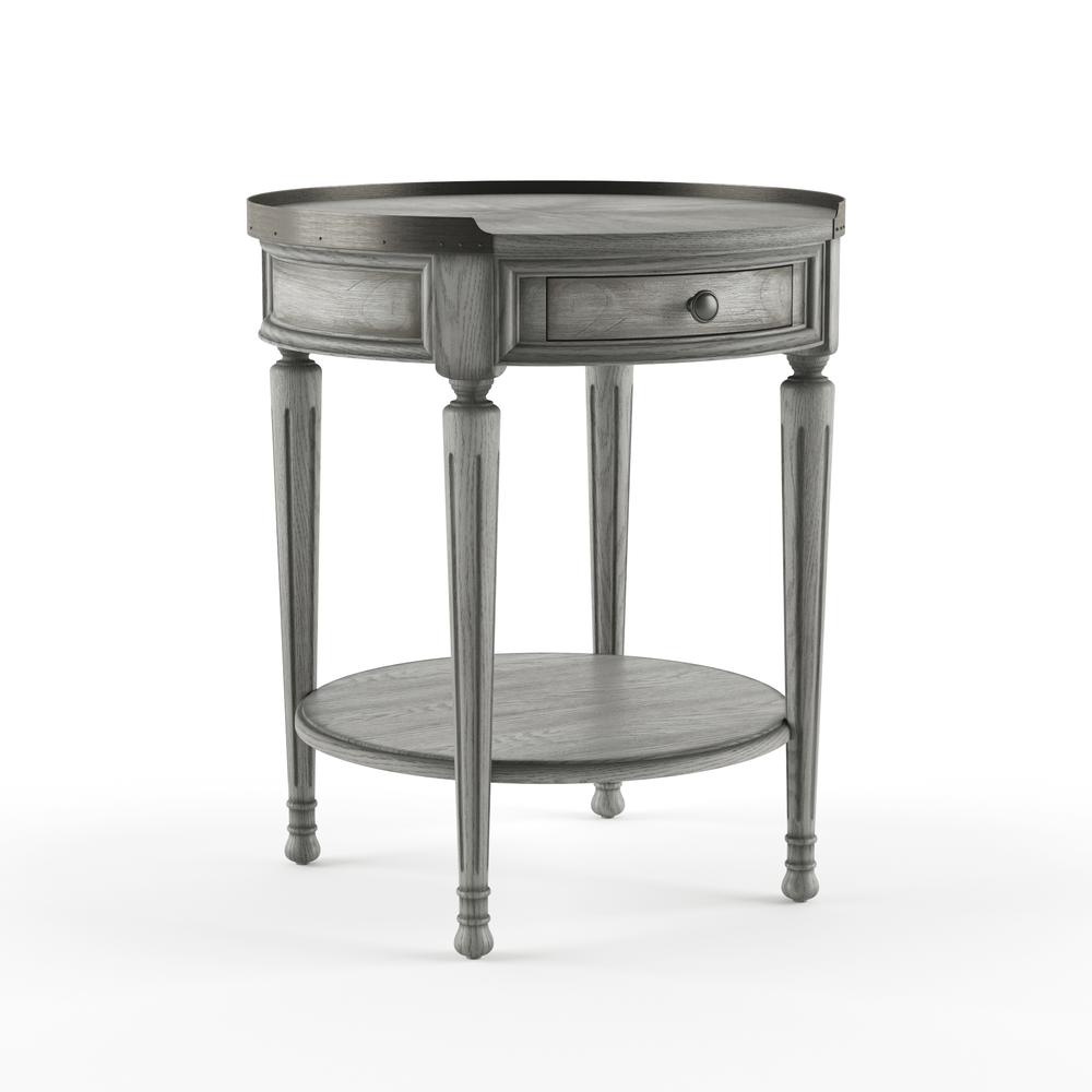 Sampson Side Table with Storage, Gray. Picture 1