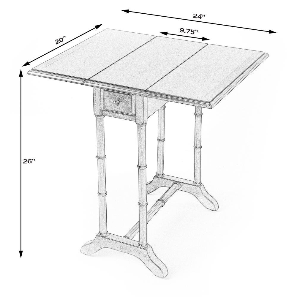 Darrow Drop-Leaf Side Table, Gray. Picture 7