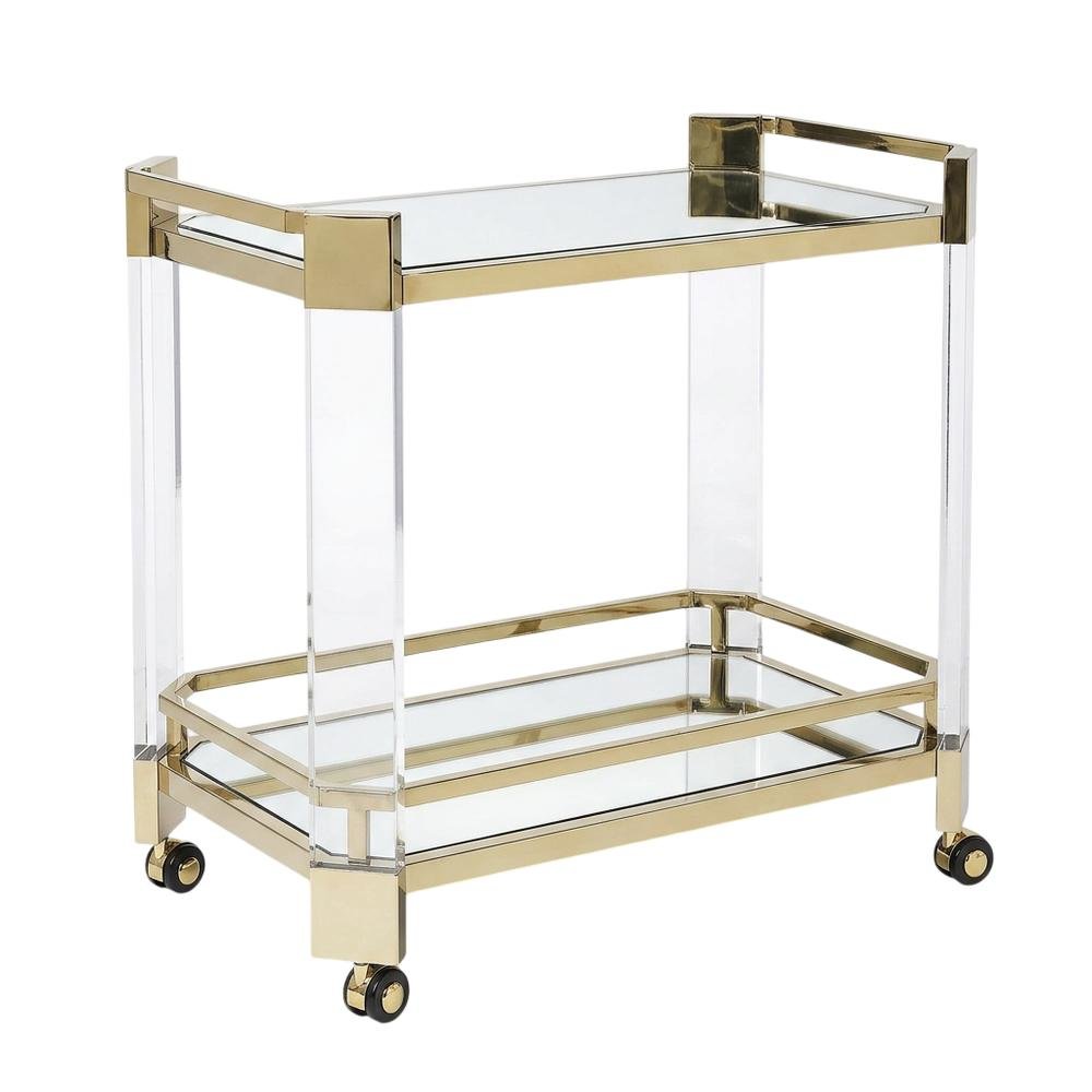 Modern Serving Cart with Storage, Contemporary Bar Cart for Kitchen Use. Picture 5