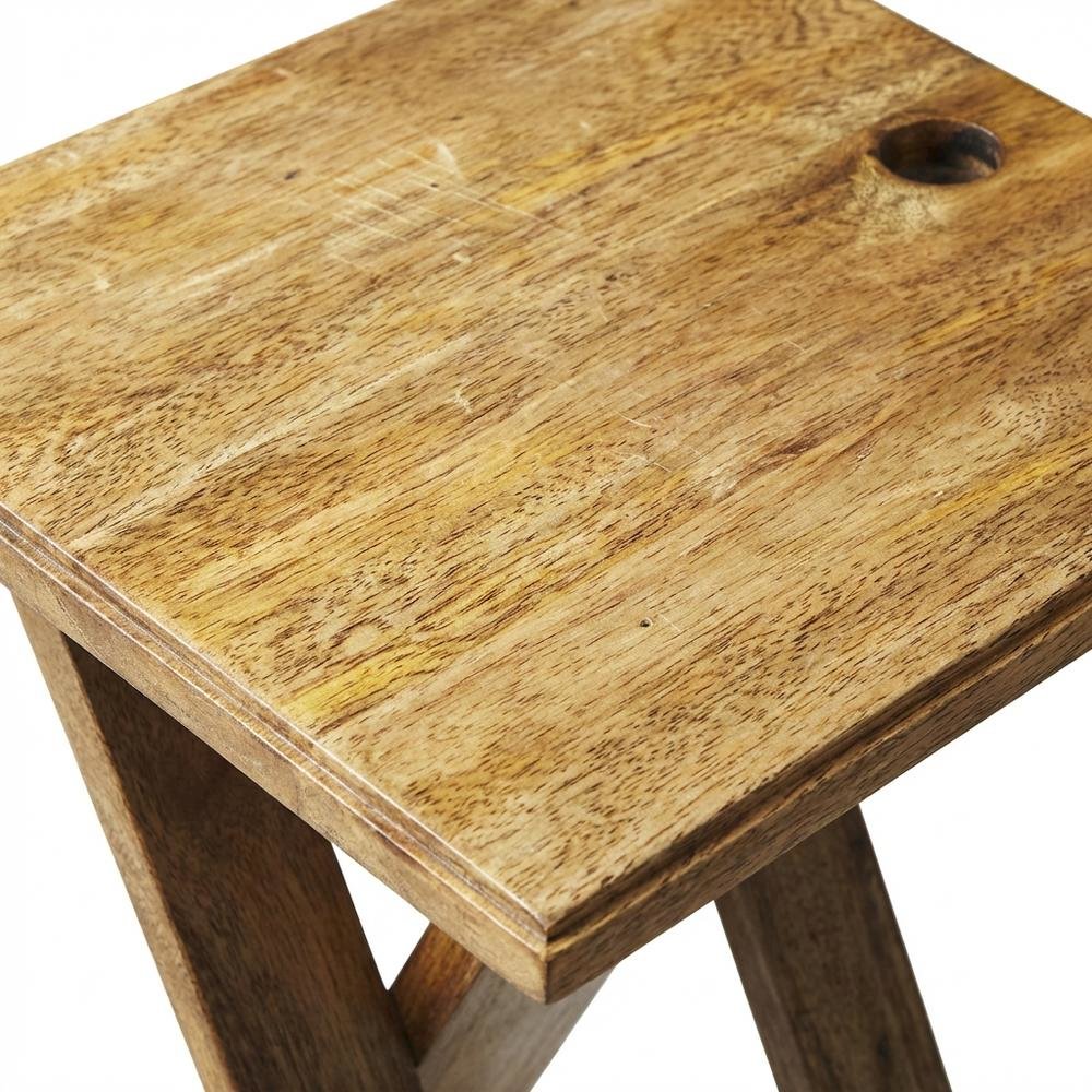 Square Folding Side Table, Transitional Wood Accent Table for Living Room, Brown. Picture 6