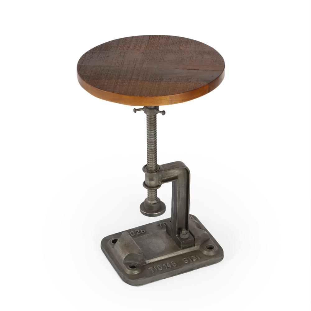 Ellis Adjustable Pedestal Side table, Multi-Color. Picture 1