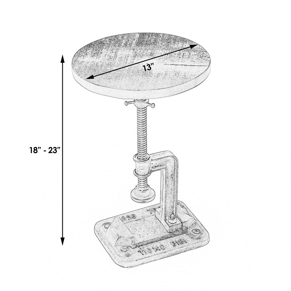 Ellis Adjustable Pedestal Side table, Multi-Color. Picture 7