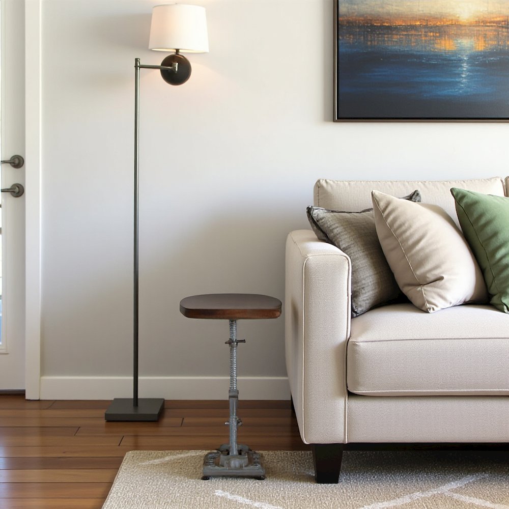 Adjustable Multicolor Pedestal Side Table for Drinks and Cocktails. Picture 5