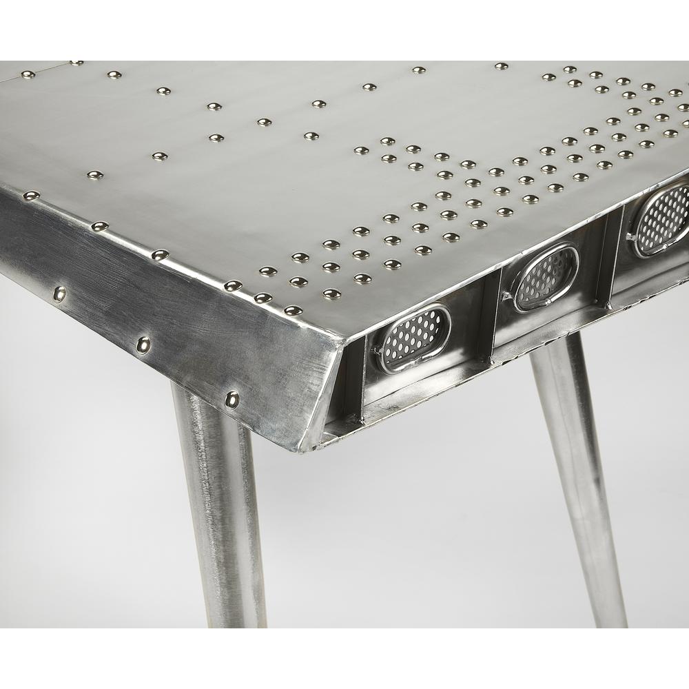 Midway Aviator Desk, Silver. Picture 4