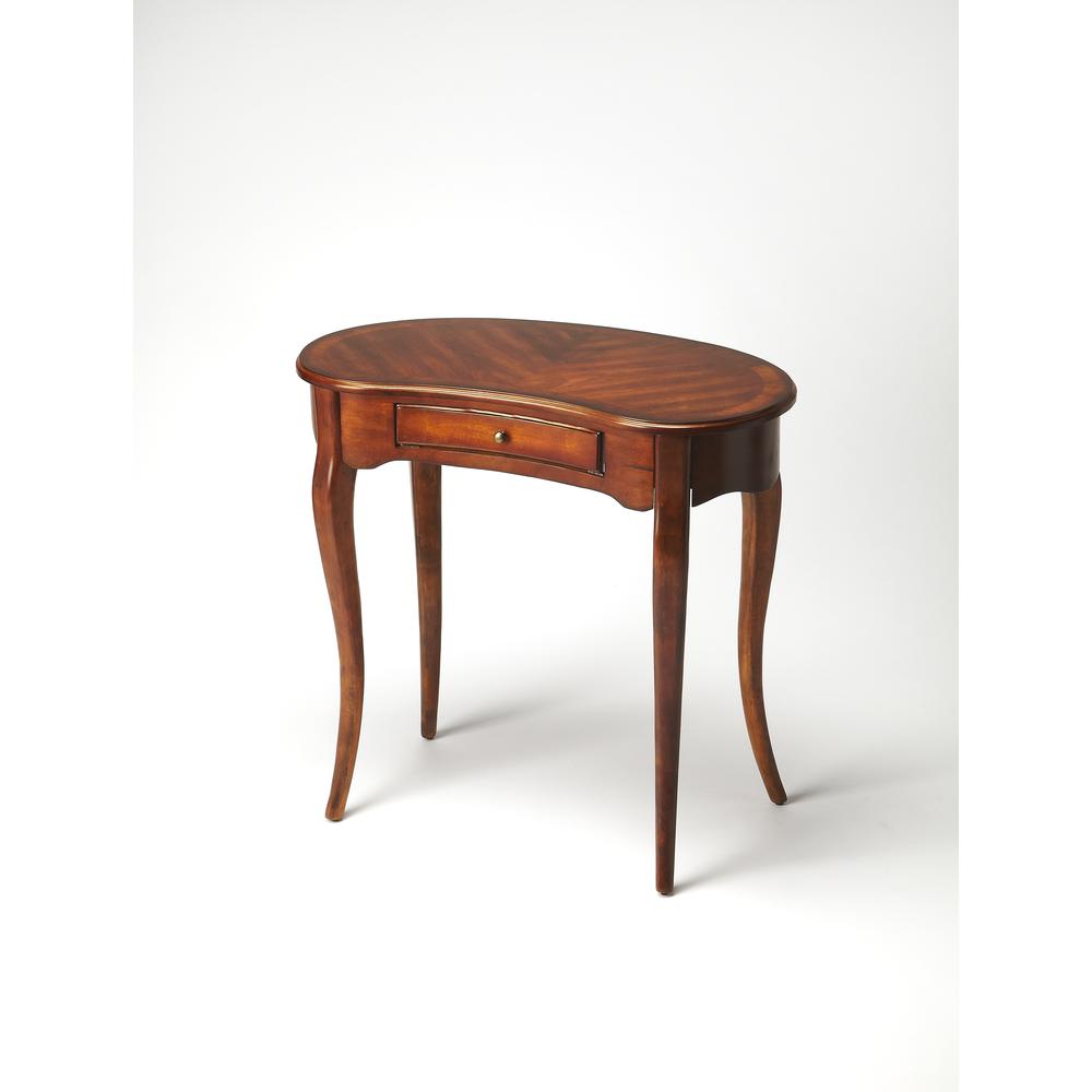Edgewater Writing Desk, Medium Brown. Picture 1