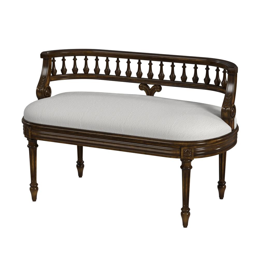 Hathaway 37" Upholstered Bench, Medium Brown. Picture 1