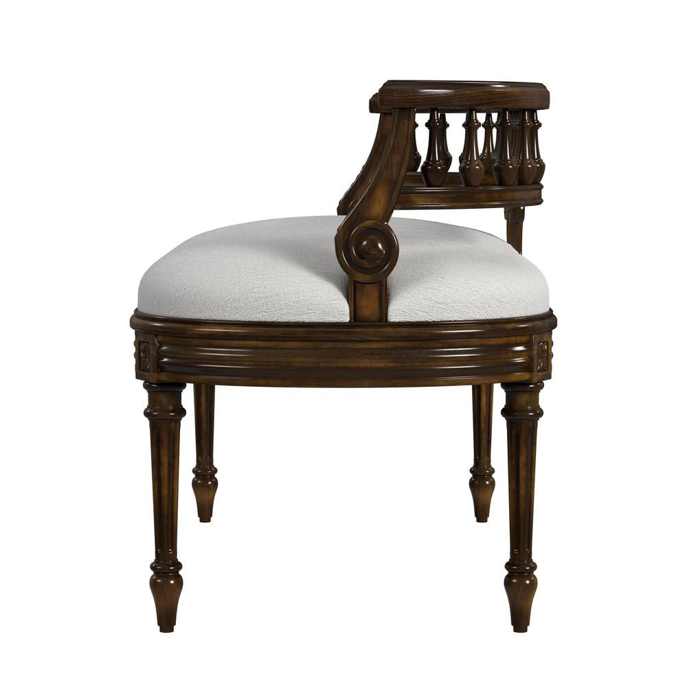 Hathaway 37" Upholstered Bench, Medium Brown. Picture 3
