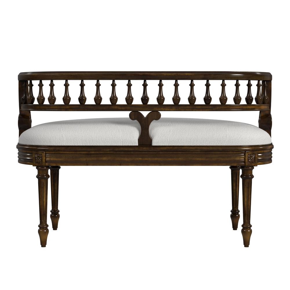 Hathaway 37" Upholstered Bench, Medium Brown. Picture 4