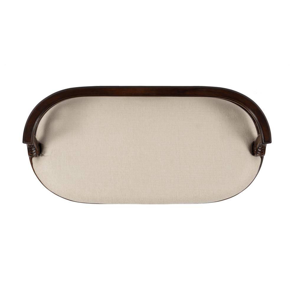 Hathaway 37" Upholstered Bench, Dark Brown. Picture 6