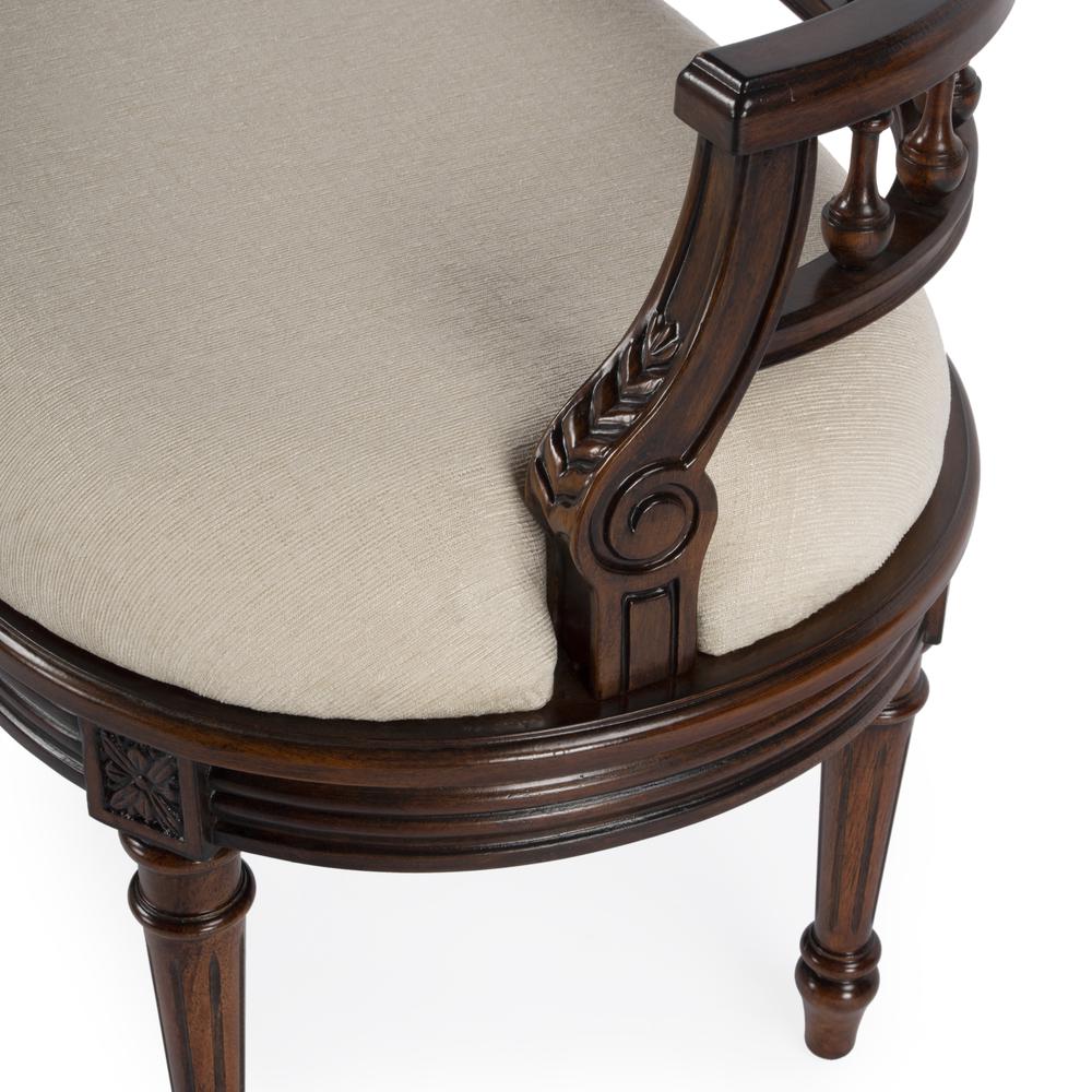 Hathaway 37" Upholstered Bench, Dark Brown. Picture 7