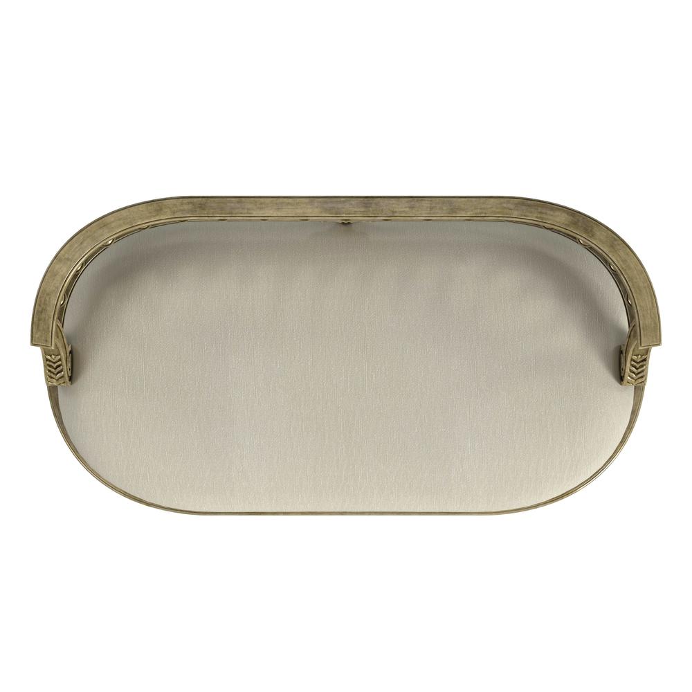 Hathaway 37" Upholstered Bench, Beige. Picture 6