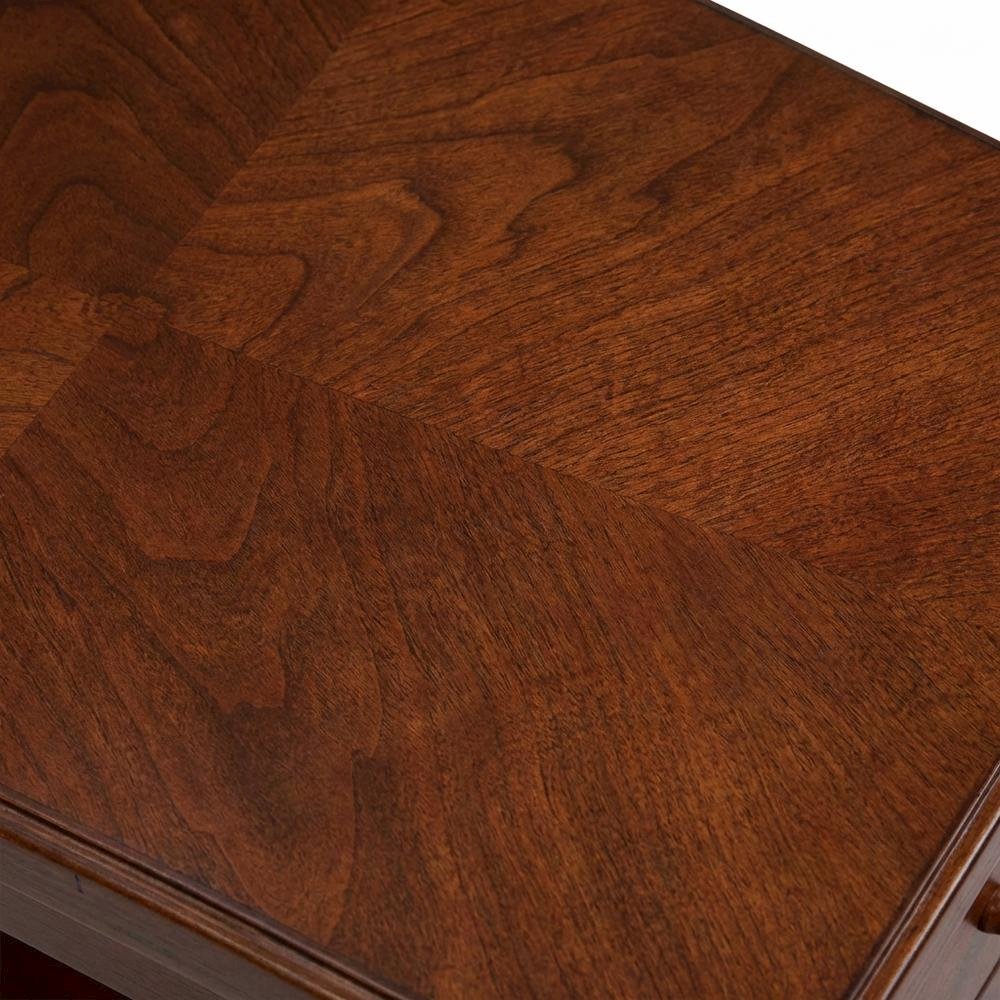 4-Drawer Chairside Chest with Storage, Transitional Side Table for Living Room. Picture 6