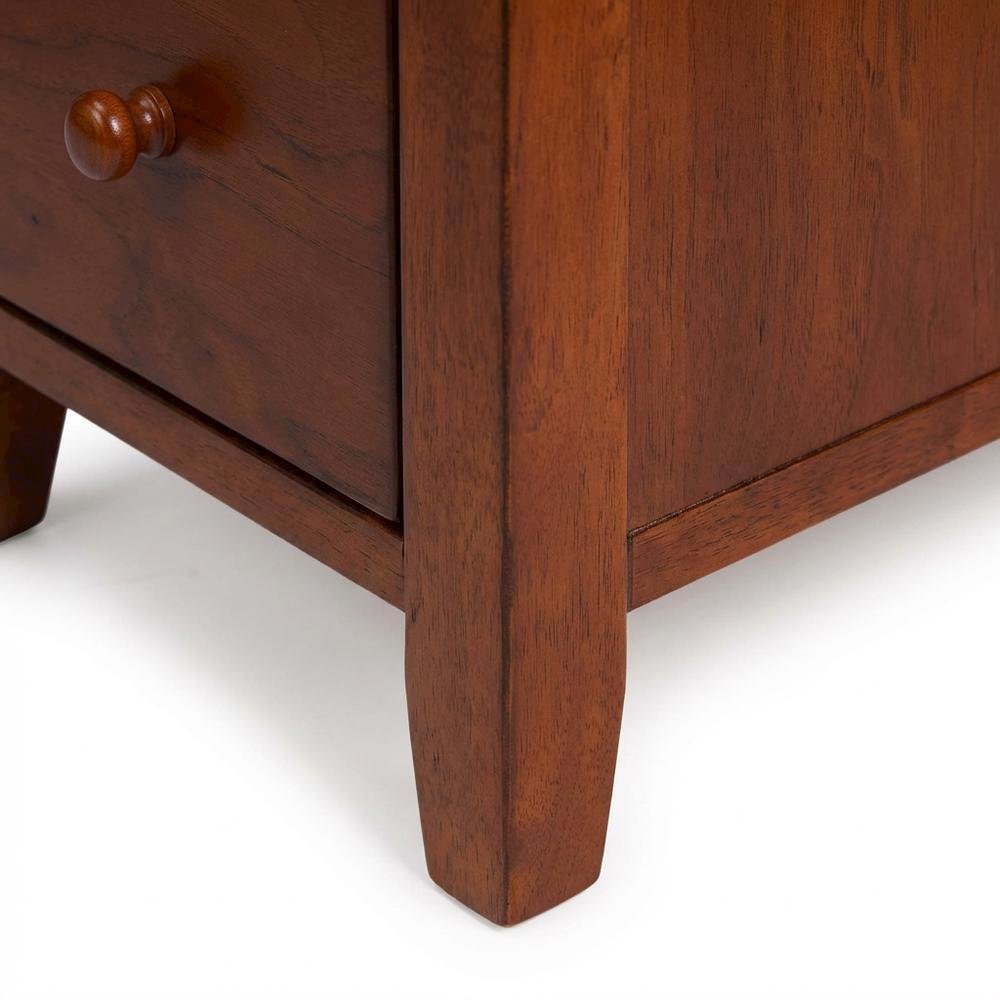 4-Drawer Chairside Chest with Storage, Transitional Side Table for Living Room. Picture 7