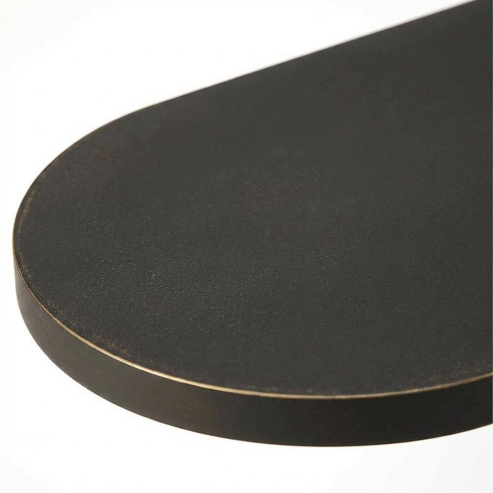 Geometric End Table, Industrial Oval Accent Side Table for Living Room. Picture 6