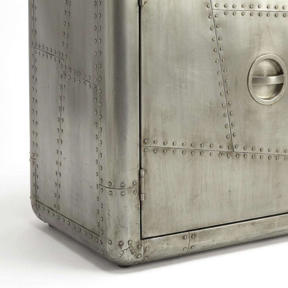 Industrial Console Cabinet with 3 Drawers, Entryway Accent Table for Living Room. Picture 7