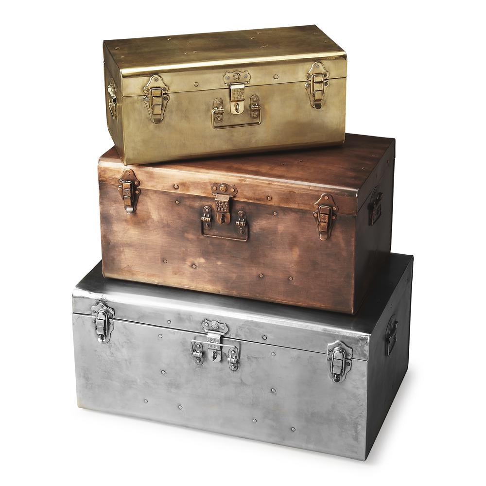 Spirit Iron Storage Trunk Set, Assorted. Picture 1