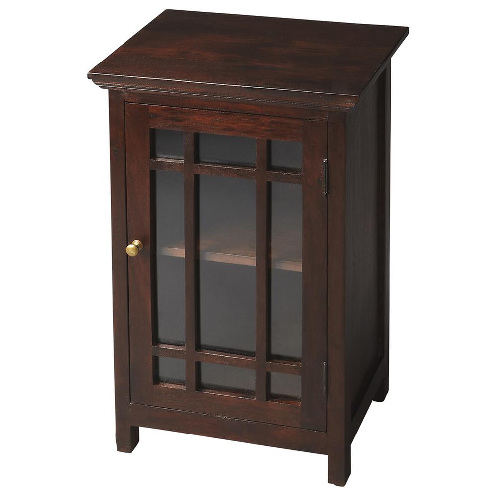 Baxter Transitional Cabinet, Dark Brown. Picture 1