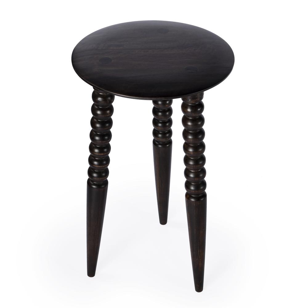 Fluornoy Wood Side Table, Dark Brown. Picture 1