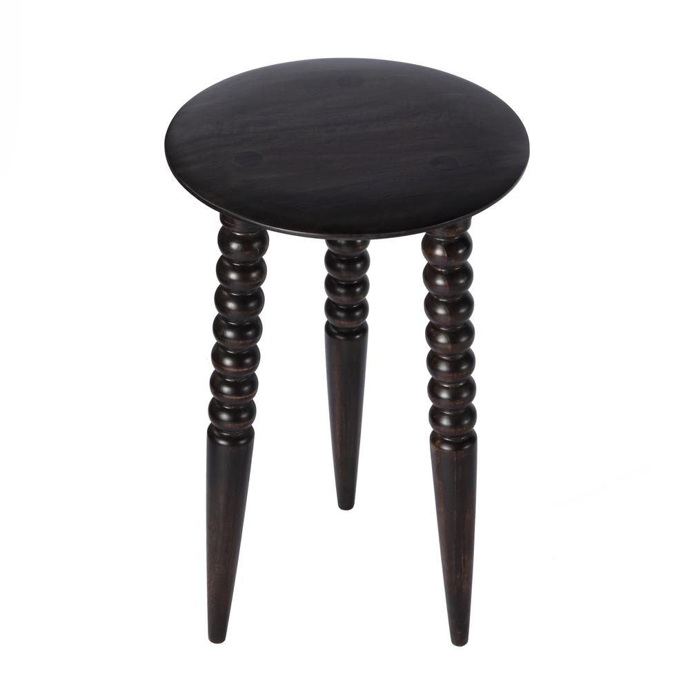 Fluornoy Wood Side Table, Dark Brown. Picture 2