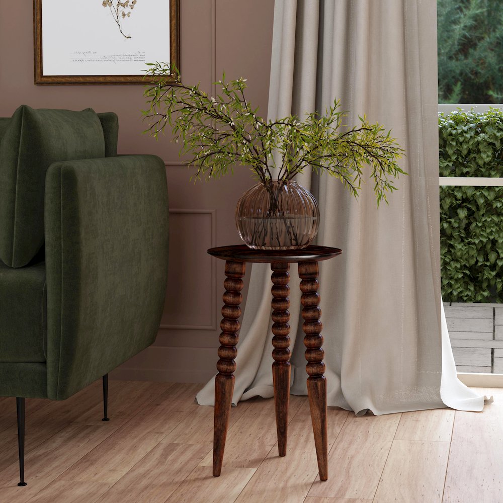 Fluornoy Wood Side Table, Medium Brown. Picture 7