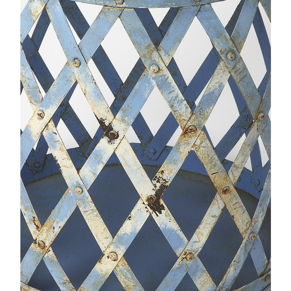 Bangor Iron Bunching Side Table, Blue. Picture 2