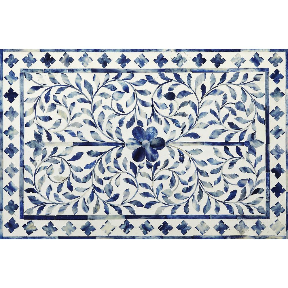 Trubadur Bone Inlay Accent Chest, Blue. Picture 2