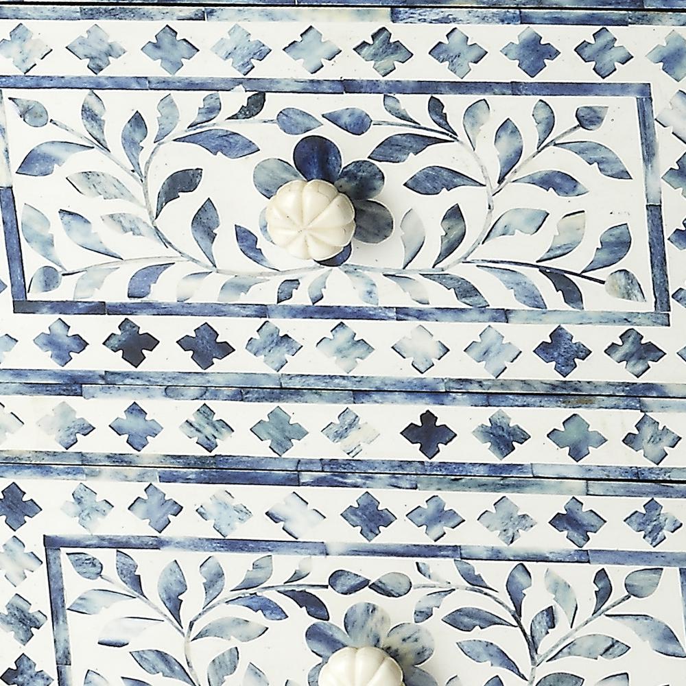 Trubadur Bone Inlay Accent Chest, Blue. Picture 3
