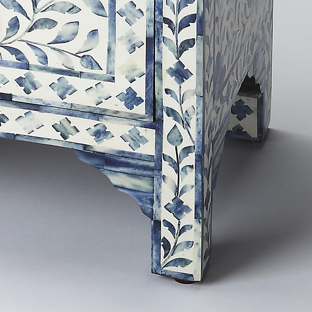 Trubadur Bone Inlay Accent Chest, Blue. Picture 4