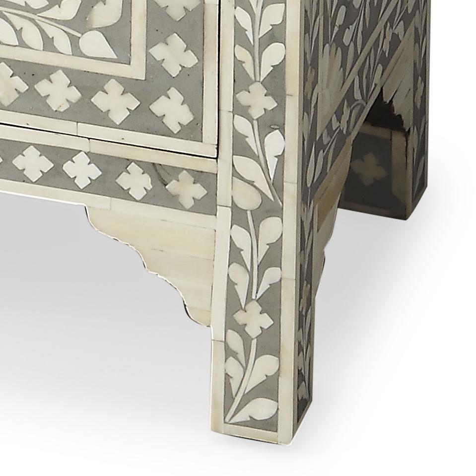 Vivienne Grey Bone Inlay Accent Chest, Gray. Picture 4