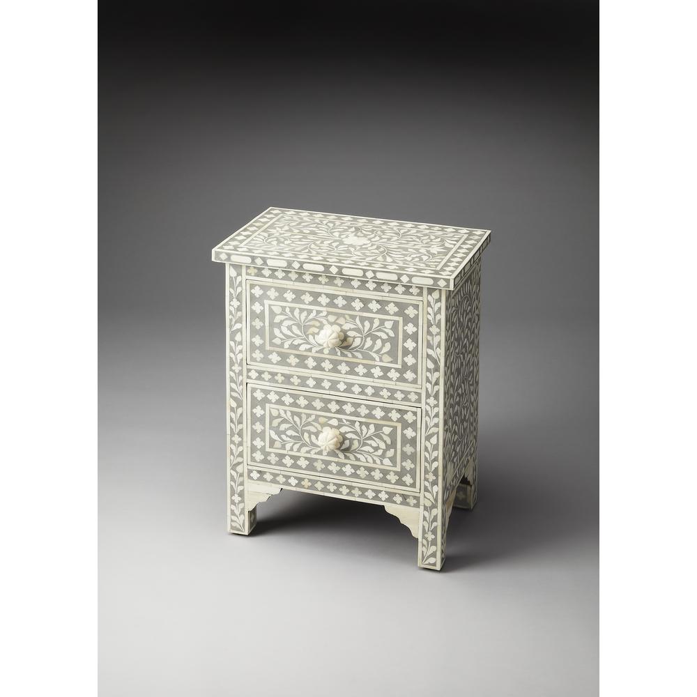 Vivienne Grey Bone Inlay Accent Chest, Gray. Picture 5