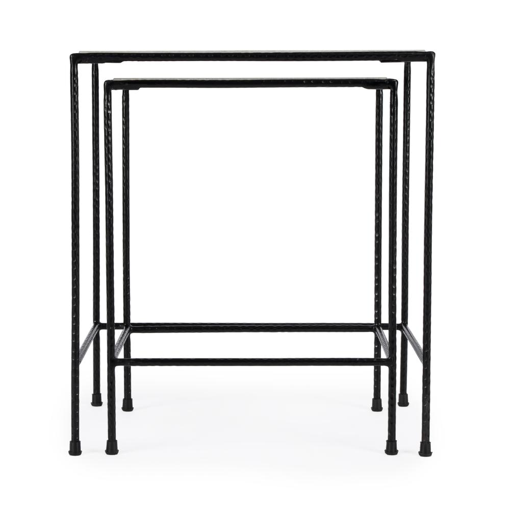 Carrera Nesting Tables, Black, Black and White. Picture 4