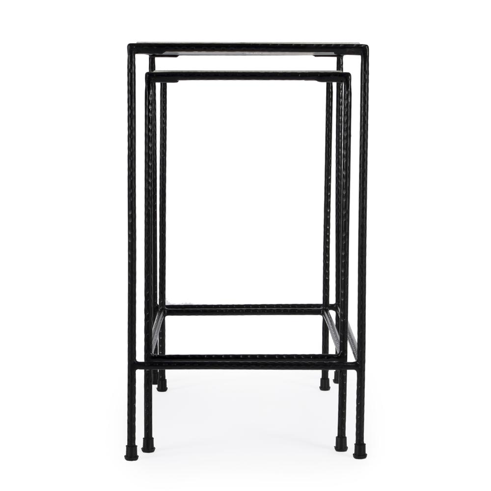 Carrera Nesting Tables, Black, Black and White. Picture 5