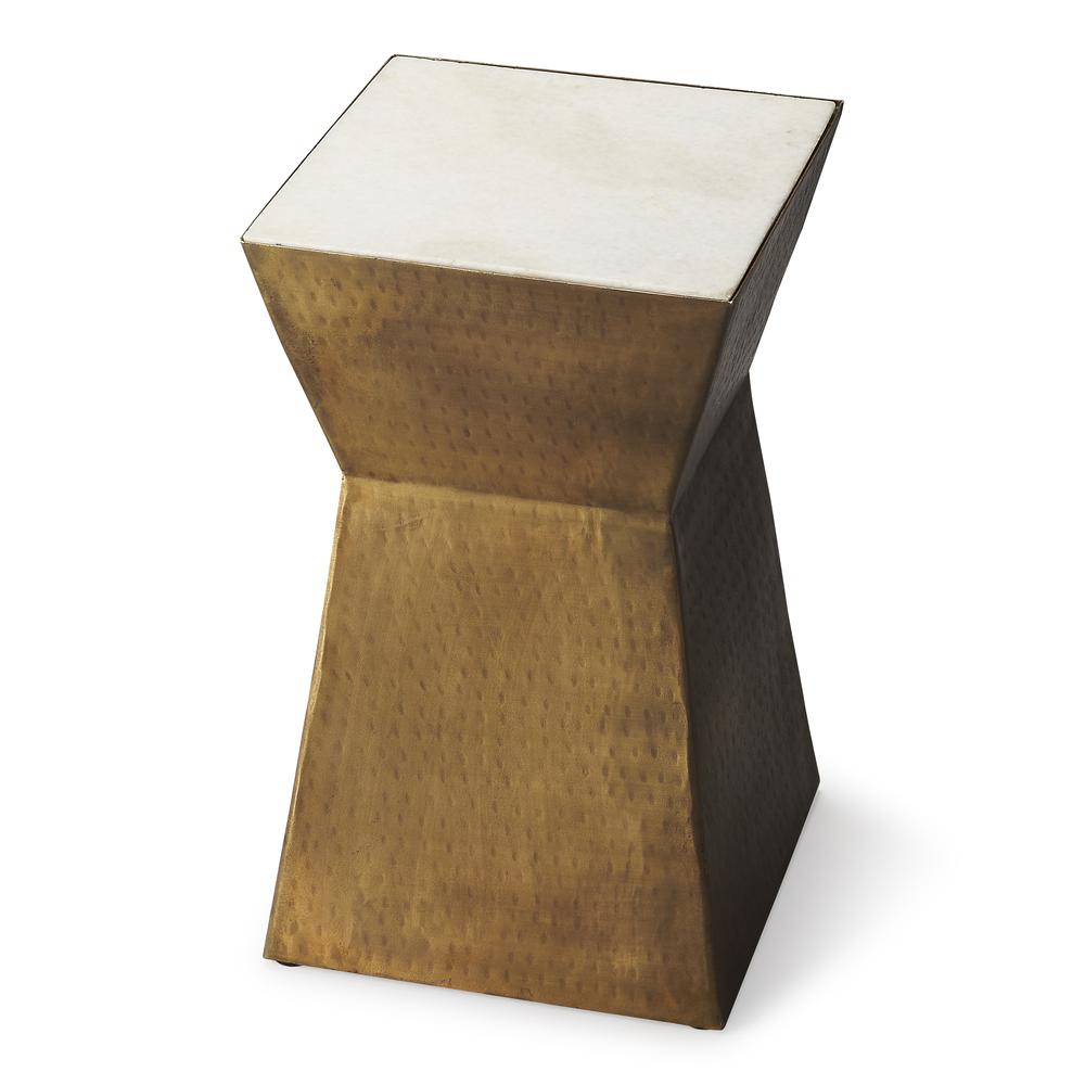 Asheville Marble & Metal Bunching  SideTable, Multi-Color. Picture 1