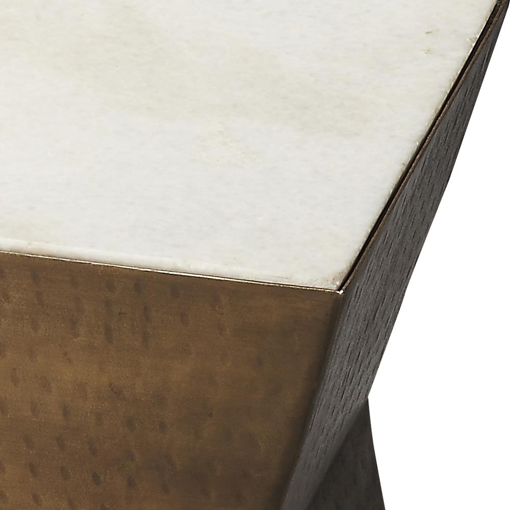 Asheville Marble & Metal Bunching  SideTable, Multi-Color. Picture 2