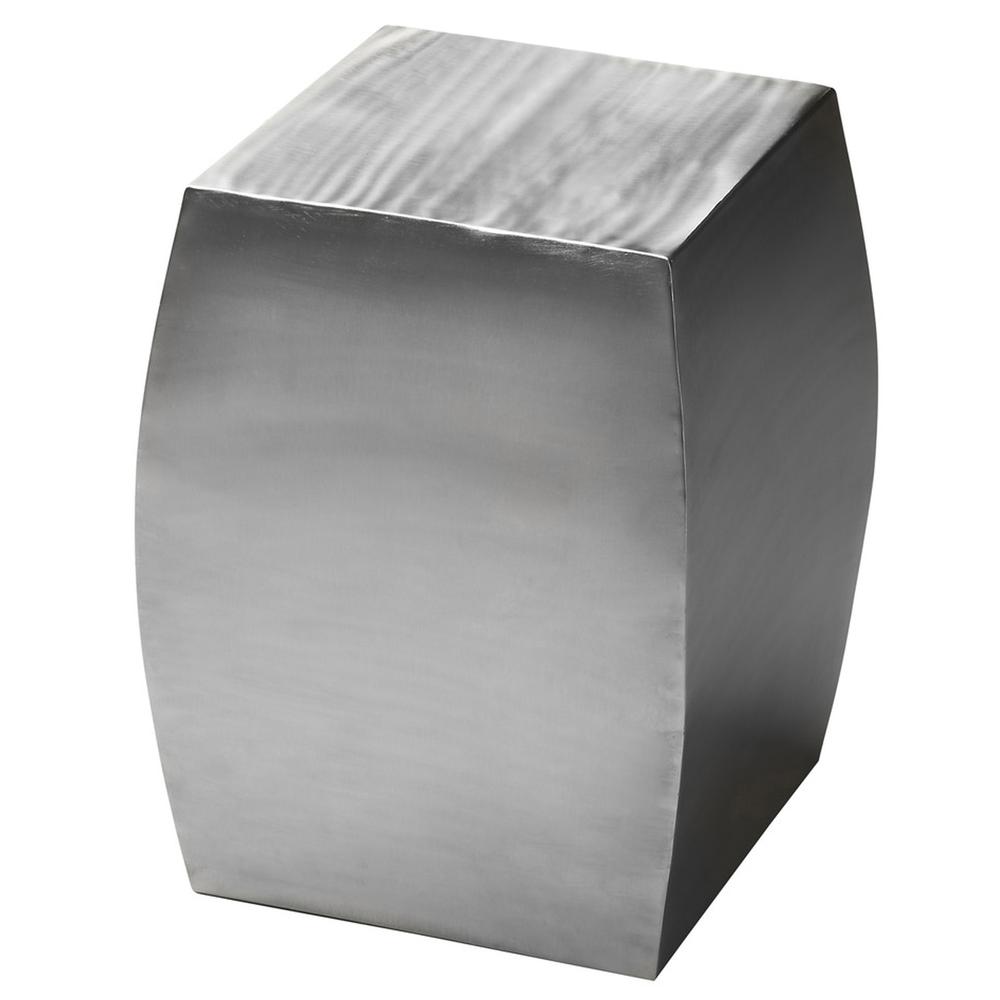 Getty Stainless Steel Side Table, Silver. Picture 1
