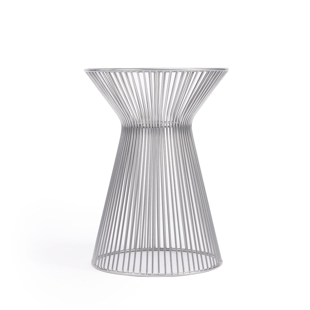 Greeley Metal Side Table, Silver. Picture 3