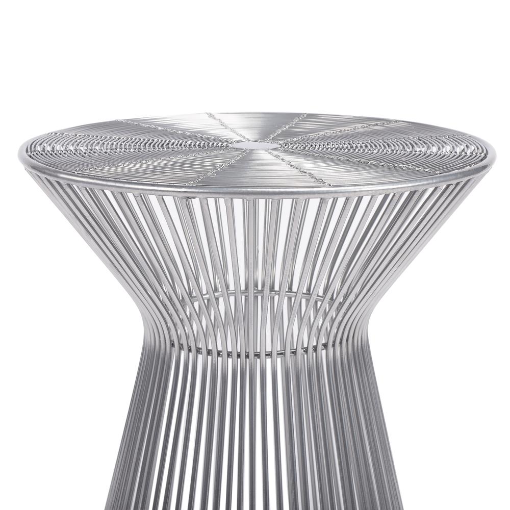 Greeley Metal Side Table, Silver. Picture 4