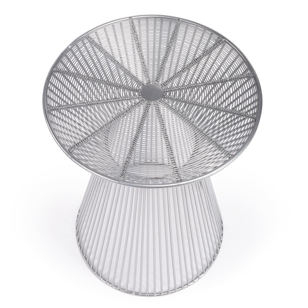 Greeley Metal Side Table, Silver. Picture 5