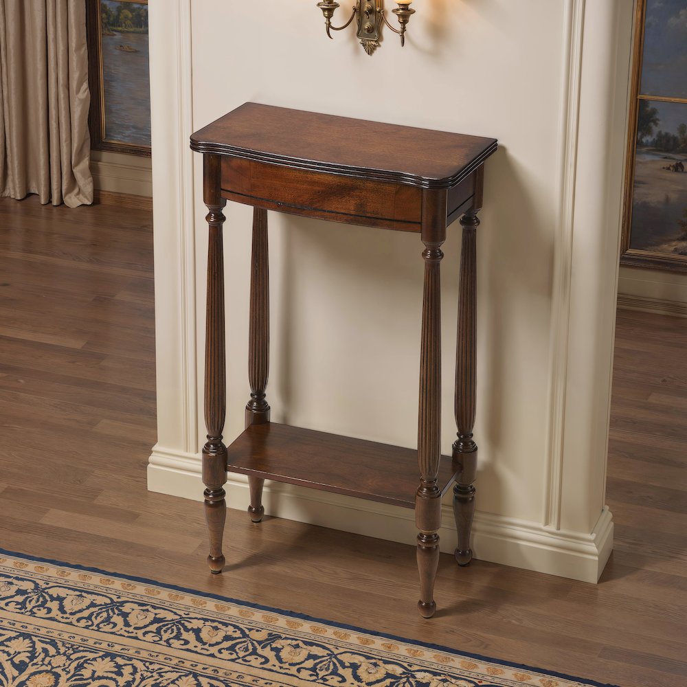 Whitney Console Table, Medium Brown. Picture 3